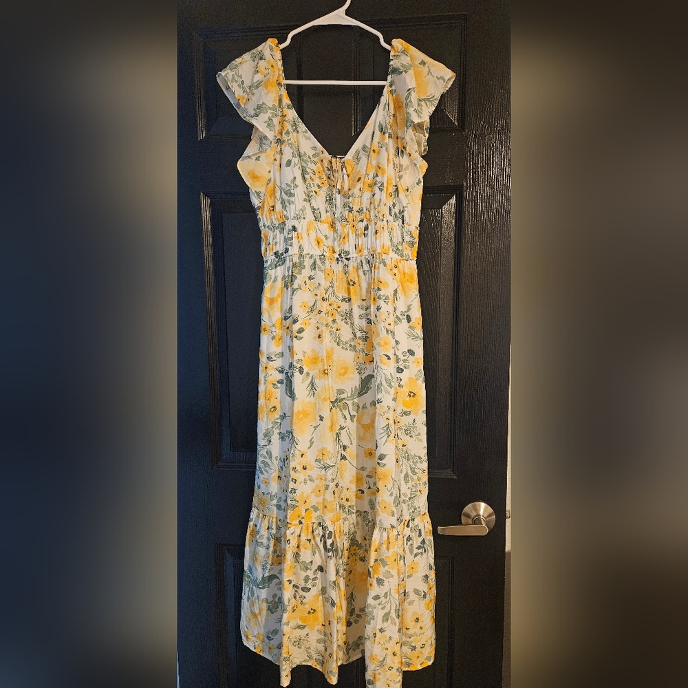 Rachel Zoe Yellow and Green Floral Dress